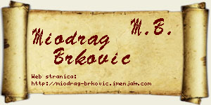 Miodrag Brković vizit kartica